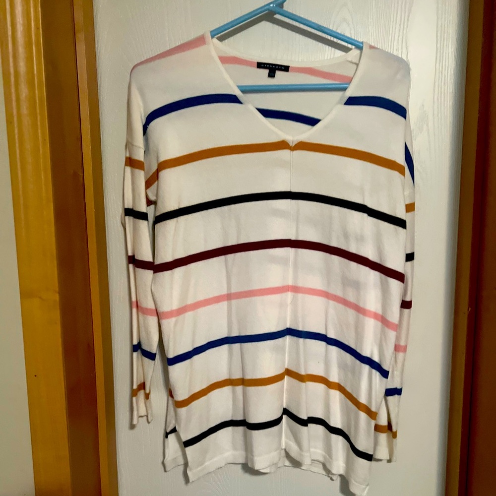 Staccato stripe multi color sweater